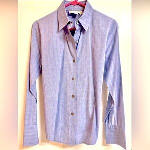 Ellen Tracy blue-gray blouse Women’s Sz 8